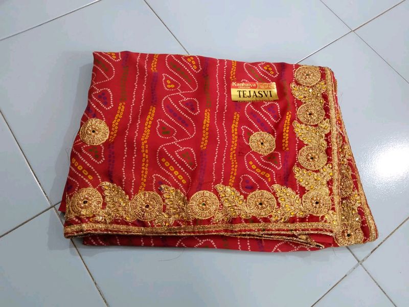 Karvachauth Special CHUNARI Saree With Blouse