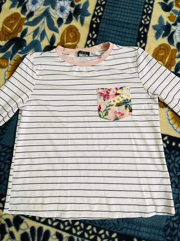 Shein Floral Print Tshirt