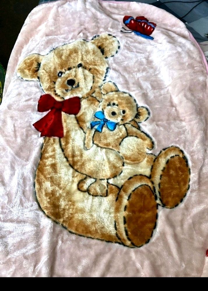 New Baby Blanket Very Soft And SUPER QualityLike New Newborn Baby Blanket Teddy Bear 🧸 🐻print Used Only Once