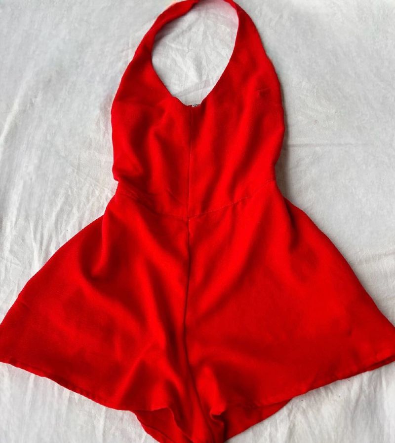 Red Vintage Romper