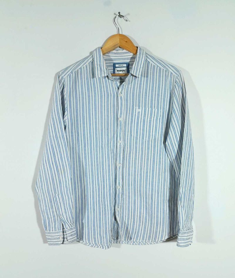 Off White Striped Shirt For Men's