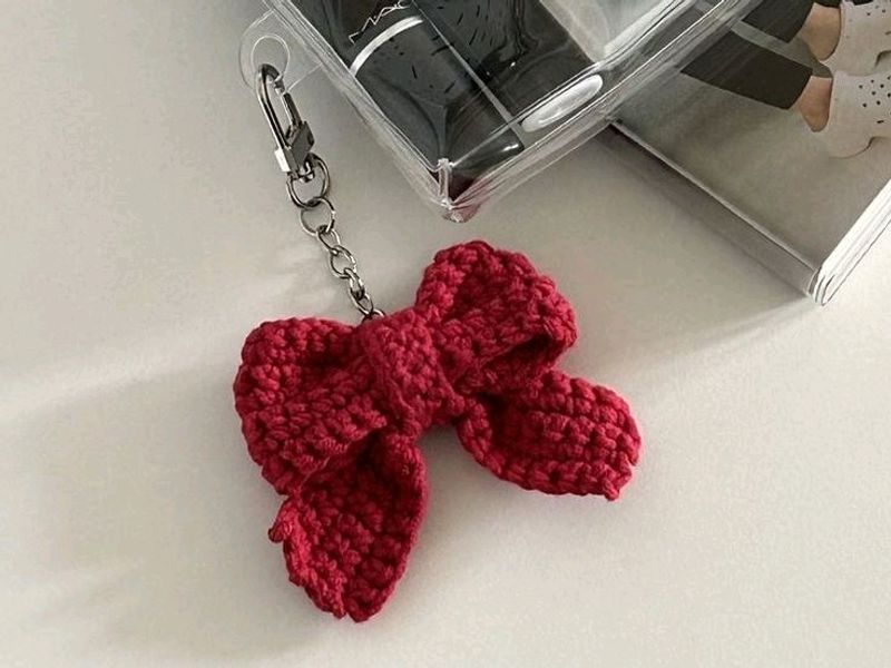 Red Bow Keychain/ Bag Charm