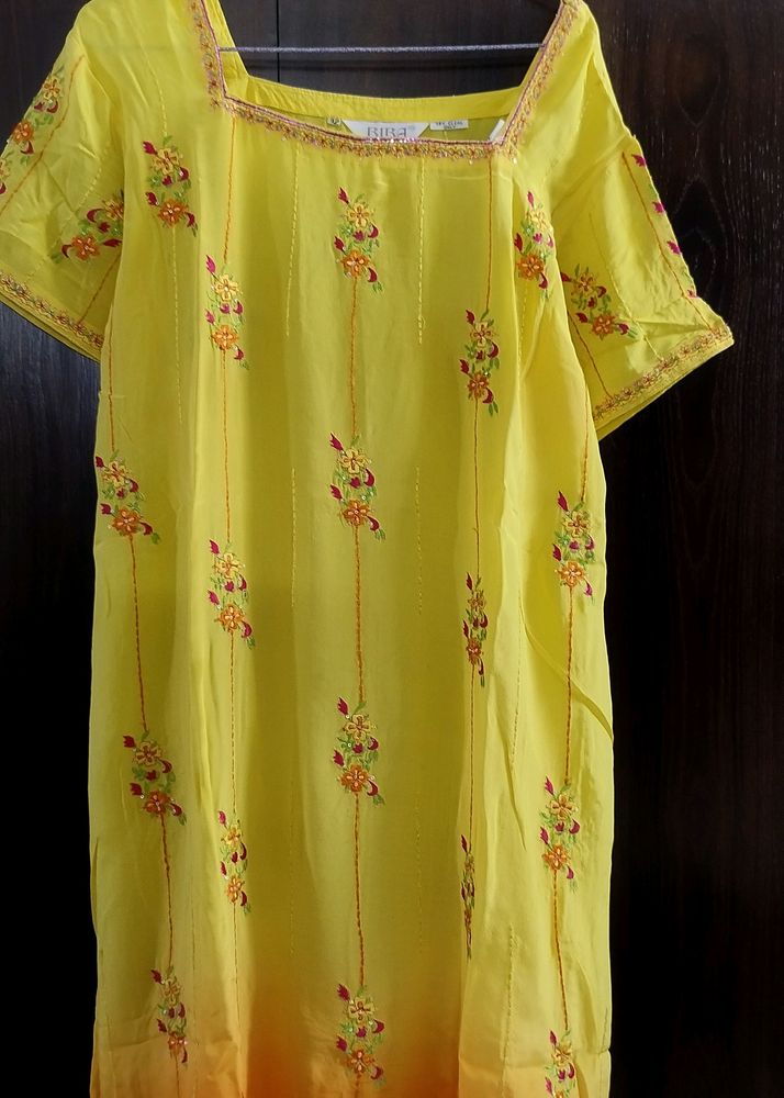 Biba Suit In Vibrant Yellow Colour