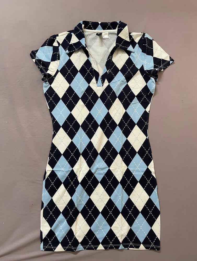 Almost Gone! H&M Collared Bodycon Dress 💙🩵🧿