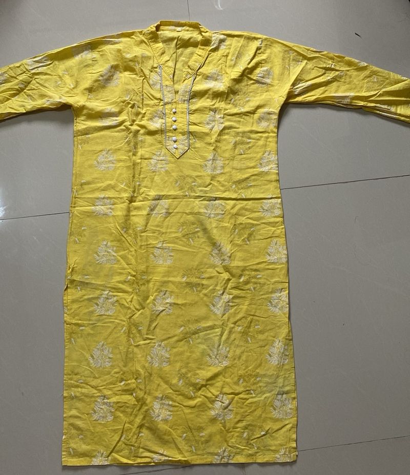 Casual Yellow Kurta