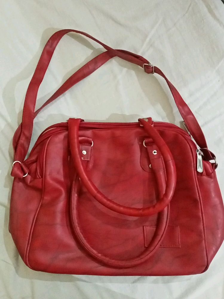 Very Spacious Red Handbag/Slingbag