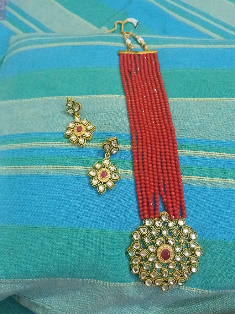 Long Red, Good Patten  Jewellery  Set