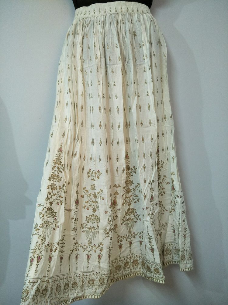 White Ethnic Skirt