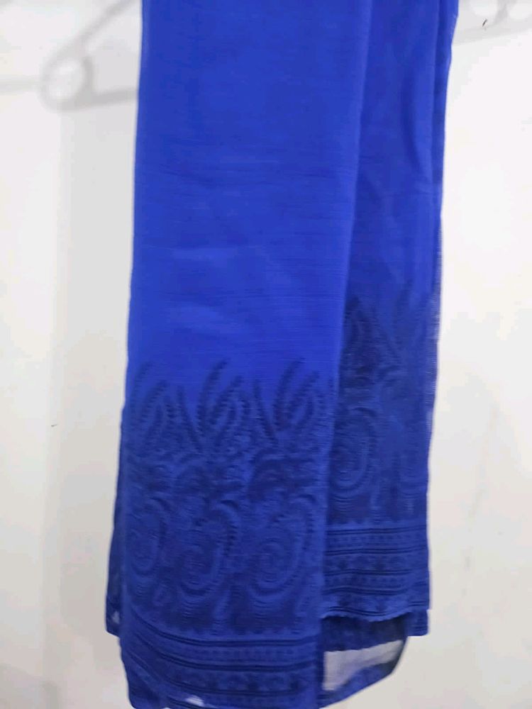 Daily Wear Chiffon Deep blue Saree