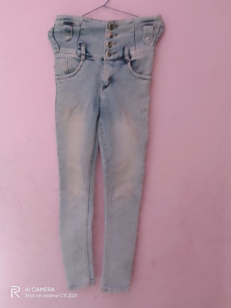 Light Blue Skinny Jeans For Women