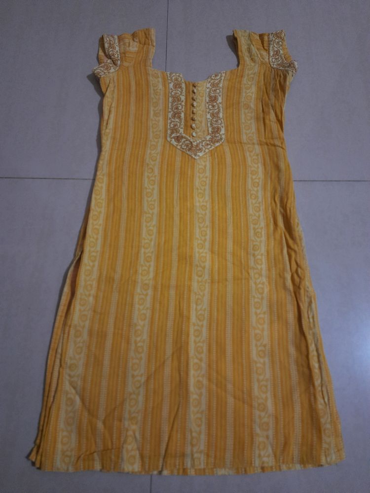 Beautiful Yellow Kurti set