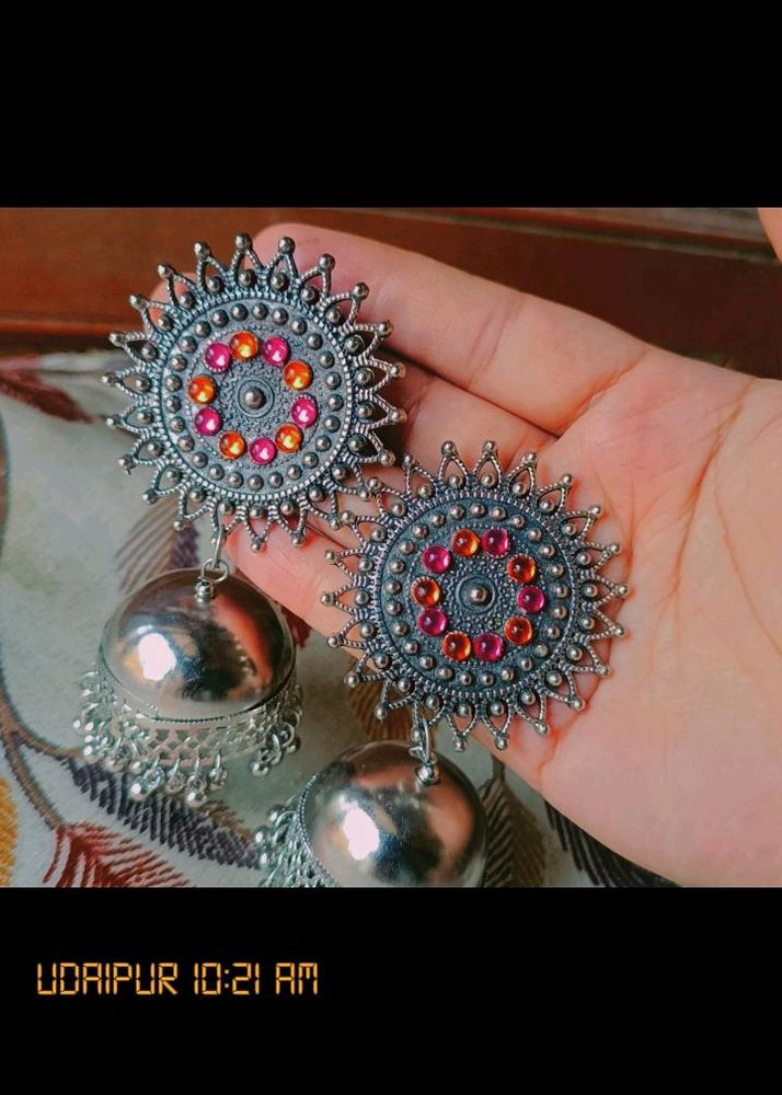 Oxidised Jhumka