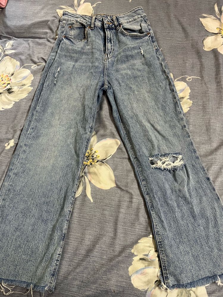 H&M Blue Ripped Jeans