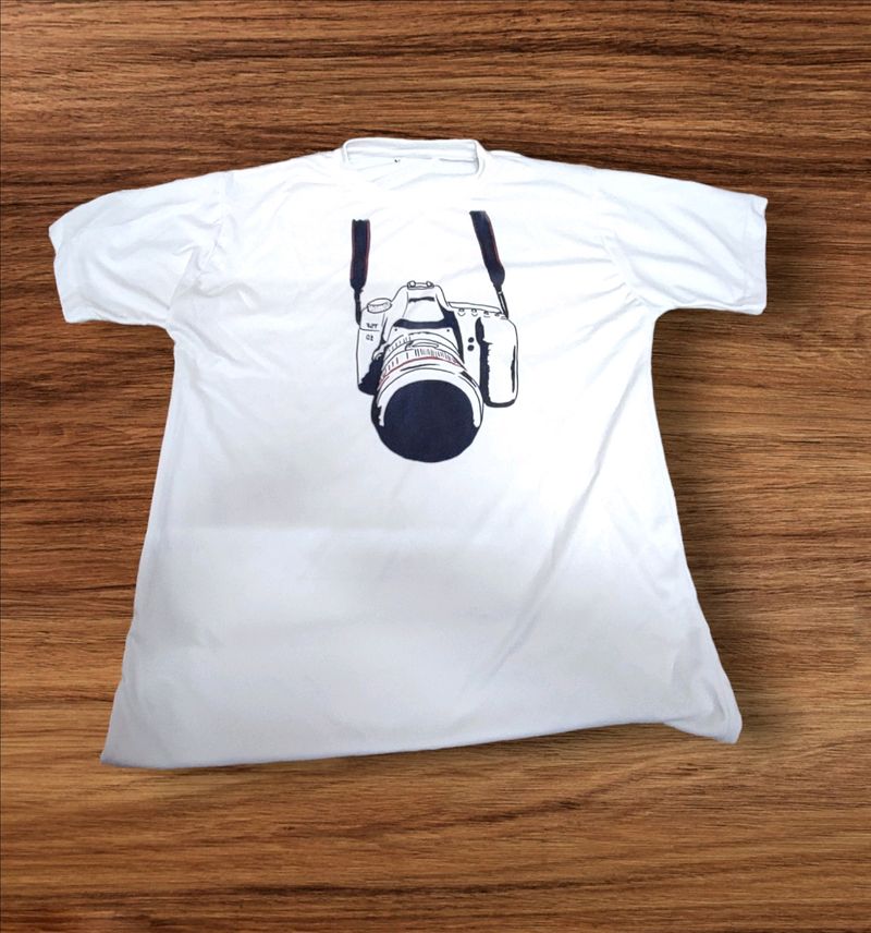 White Printed Tee