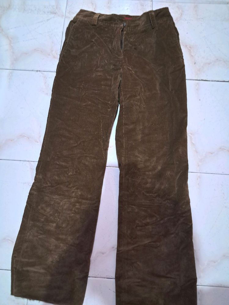 Brown Velvet Denim