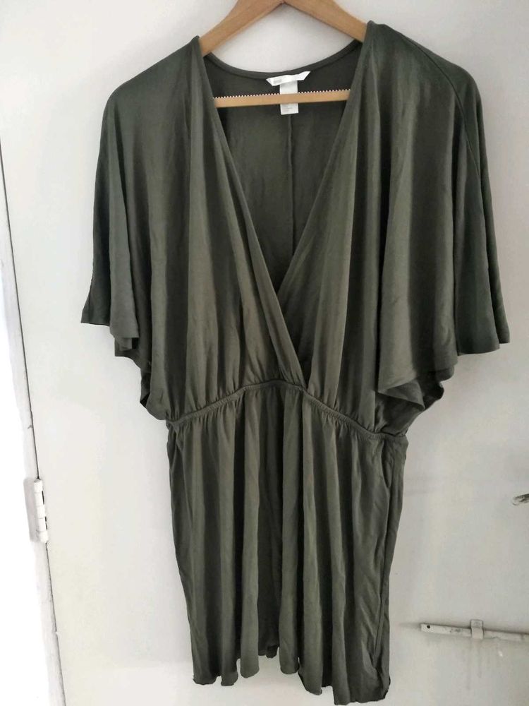 H&M OLIVE GREEN DRESS