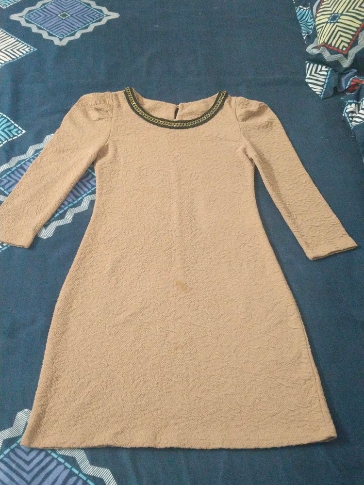 Body Con Beige Color Dress Like New