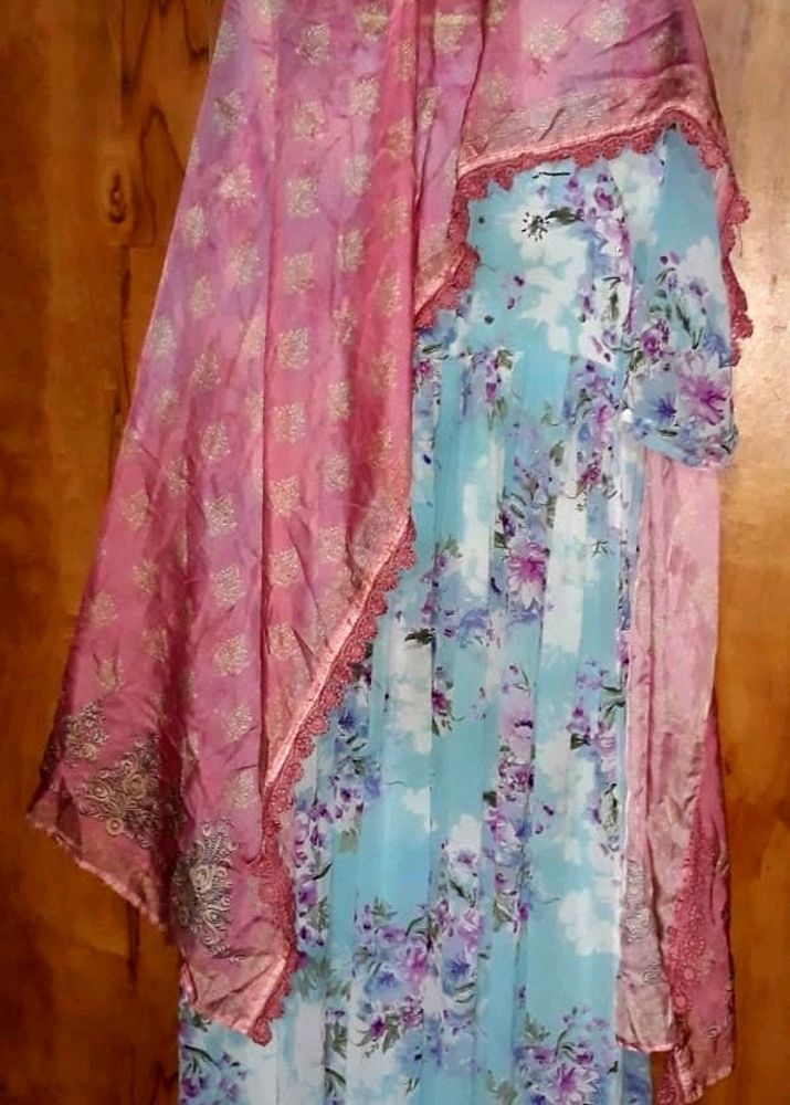 Pakistani Full Length Neyra Cut Dress With Dupatta