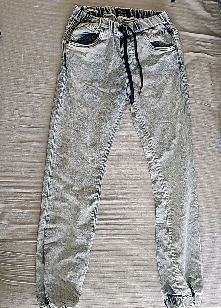 Denim Jogger Pants