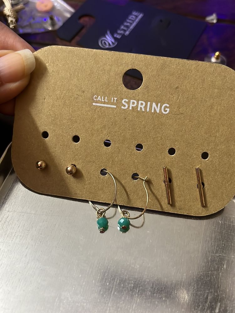 Cute Earrings Set Of 3