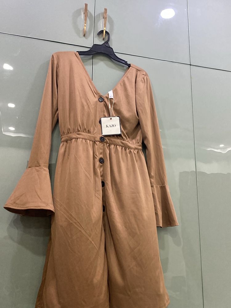 Brown Dress Likra