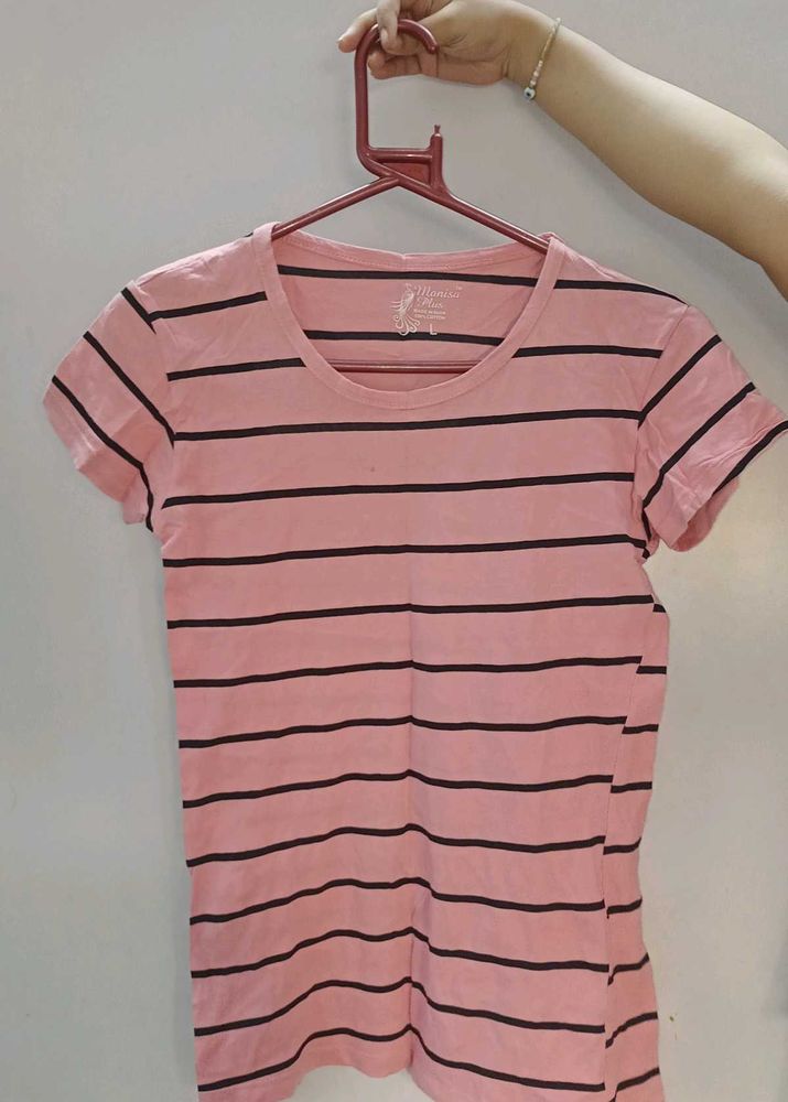 Pink Stripped Tshirt