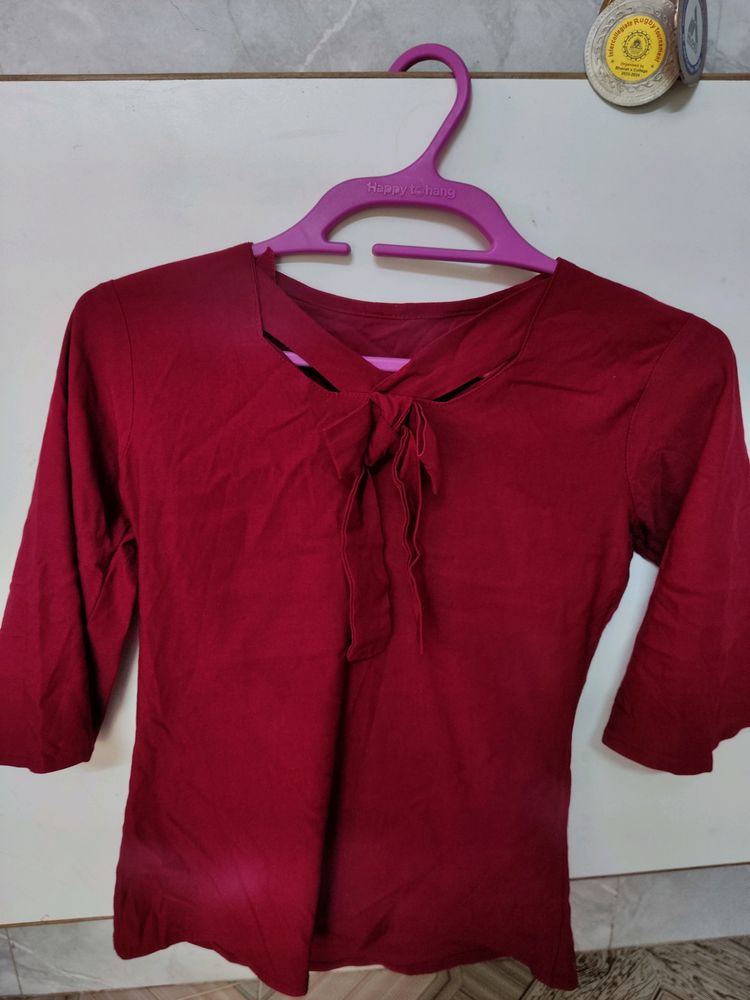 Maroon Colour Top