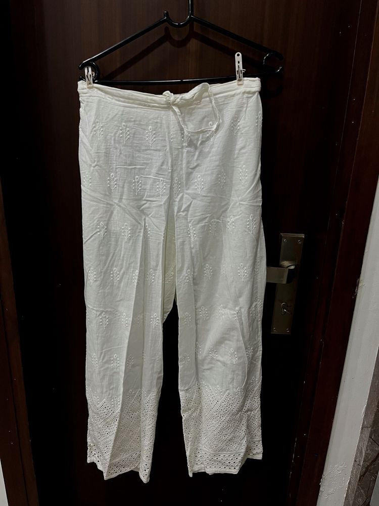 White Straight Pants