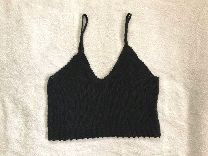 Black Crochet Top