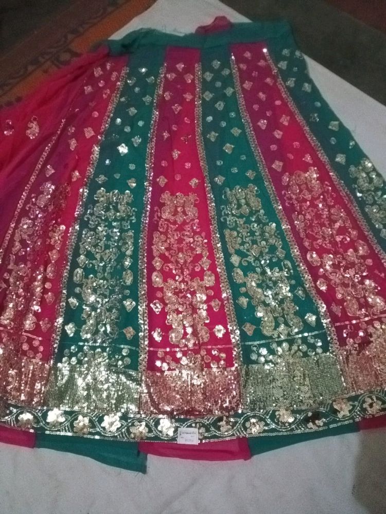 Lahenga Choli Fabric And Duptta Unstitched