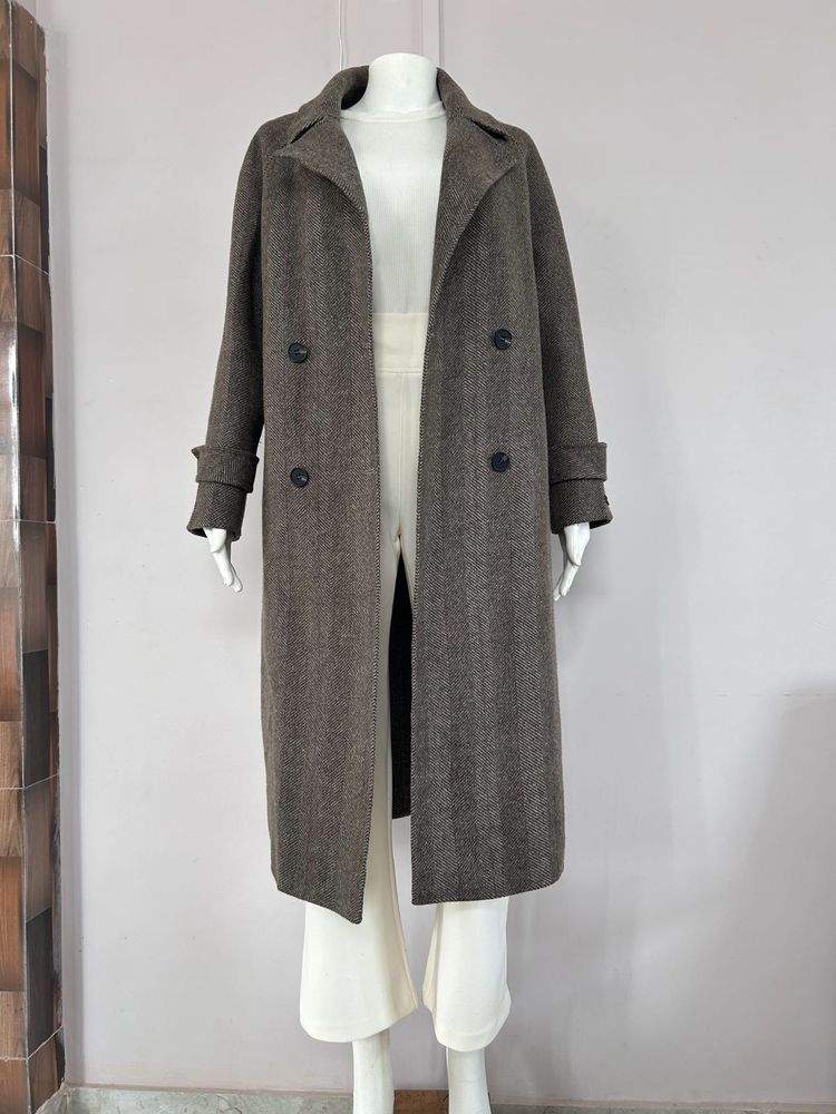 Knitted Long Overcoat