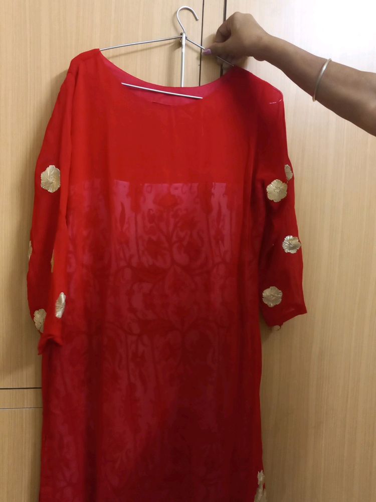 Kurti Red In Colour Looks Like New