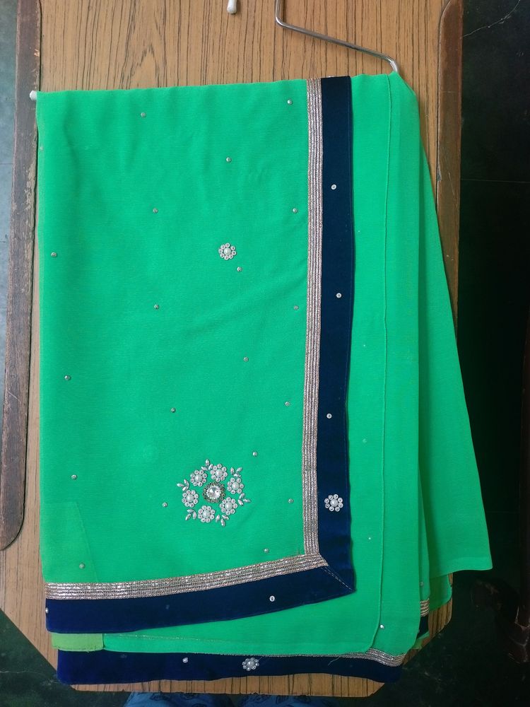 Saree With Stiched Blouse