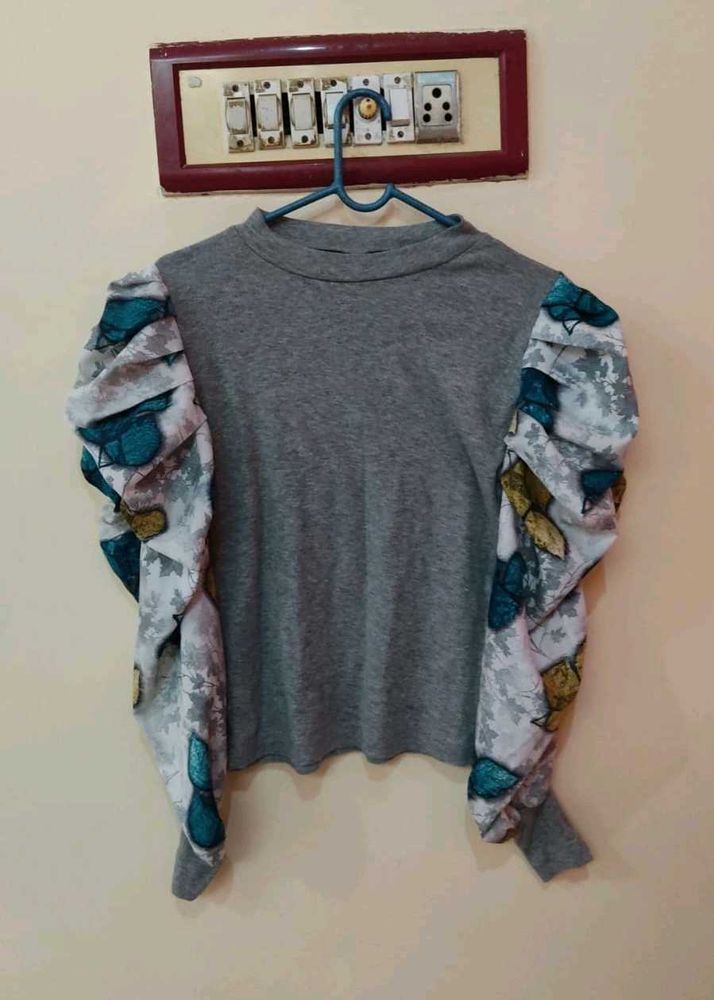 Women Multi Colour Boolen Sleeves Top