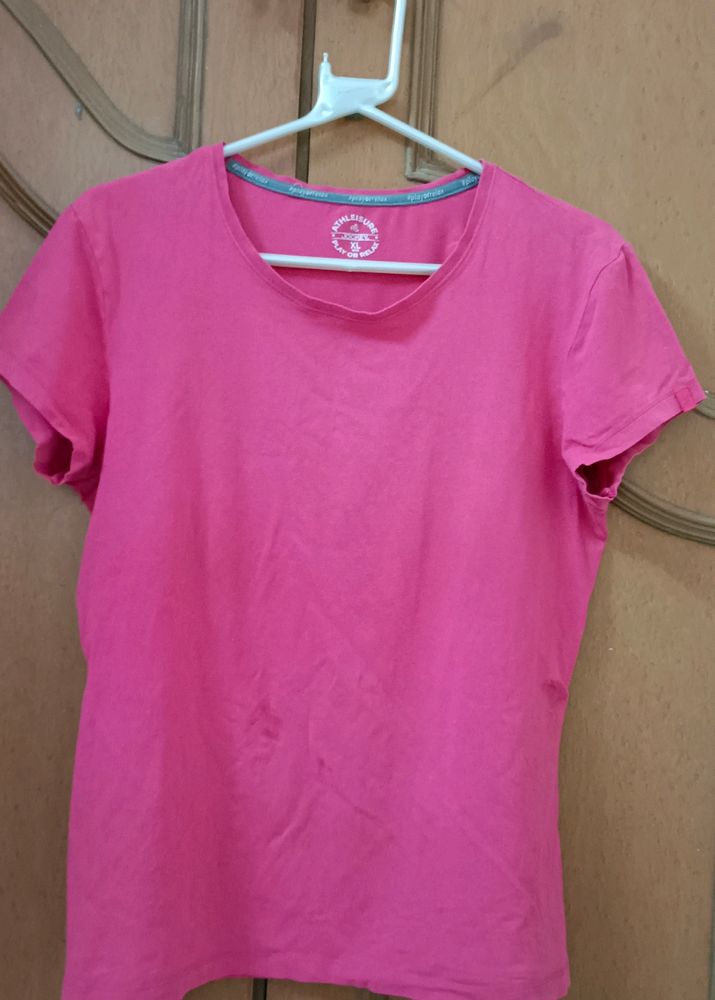 Jockey Pink T Shirt Perfect For Gym And Yoga