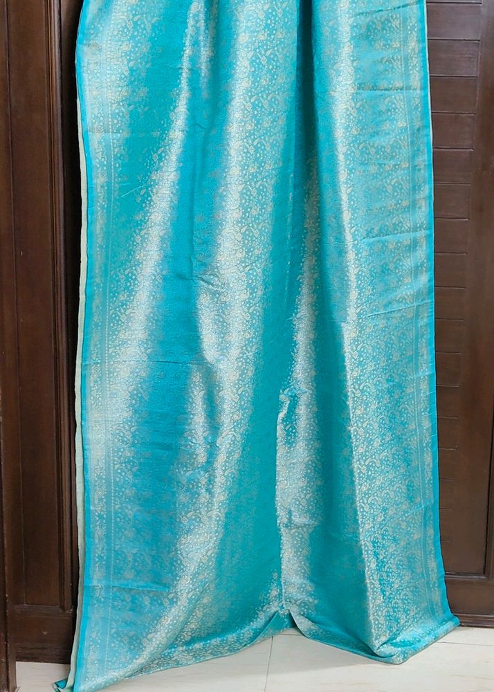 Festive Women Blue Art Silk Zari Embroidered Saree