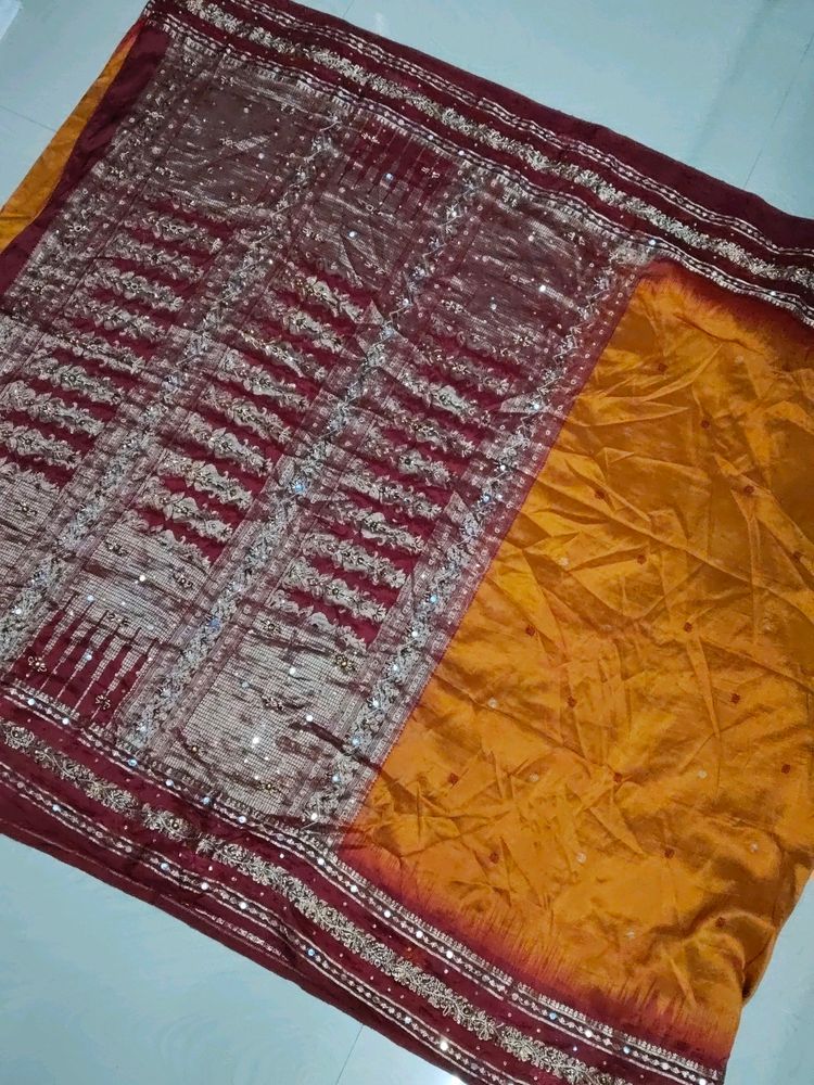 Pure Kanchipuram Saree 🧡❤️