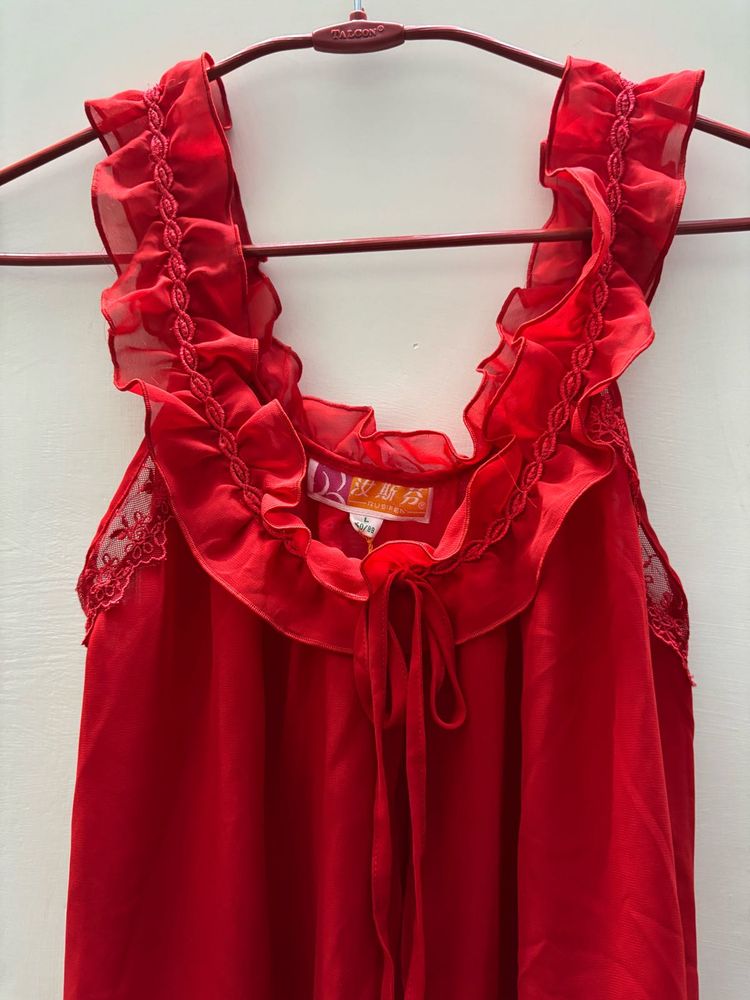 Red Cute Maxi Top