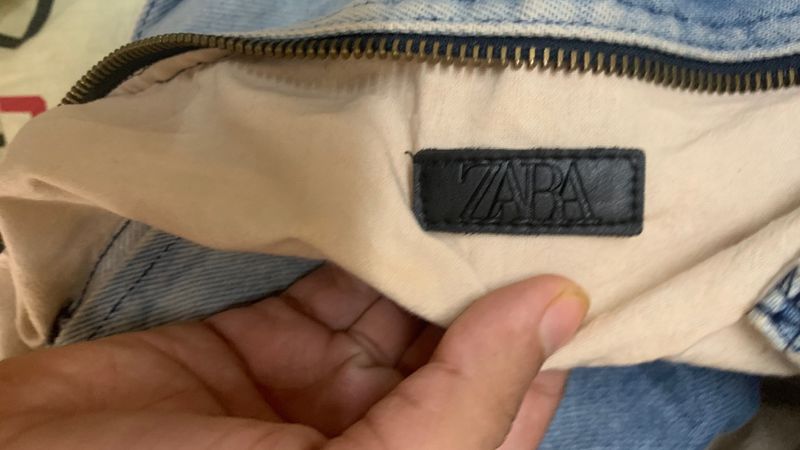 Zara Denim Tote Handbag