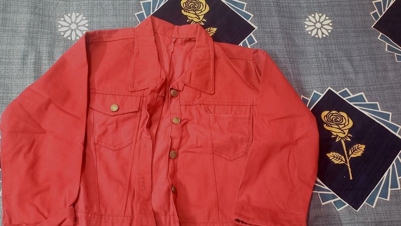 MAROON DEMIN JACKET..