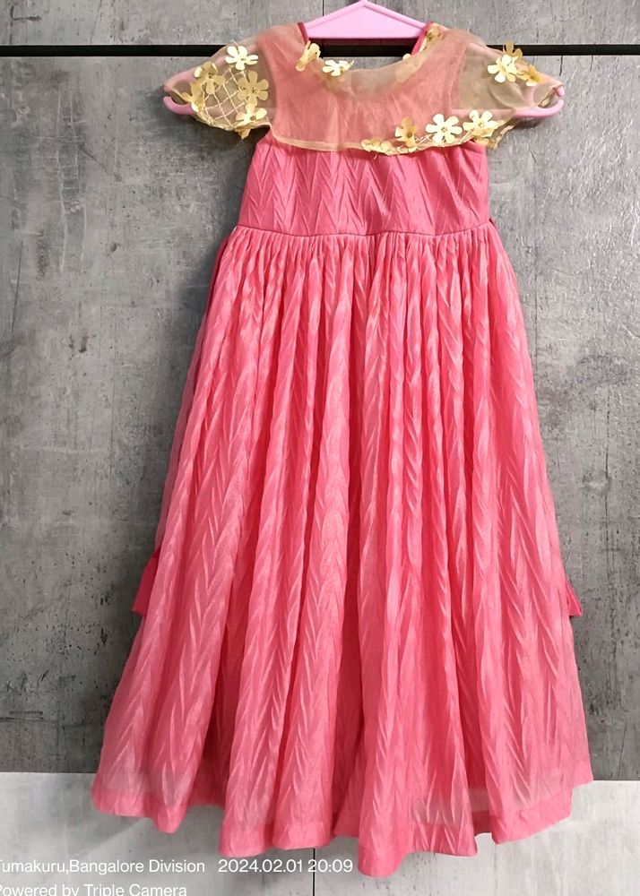 Stitched Frill Gown For Kids