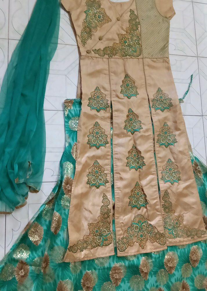 Dress With Nice Plazzo Type Ghaghra 💚