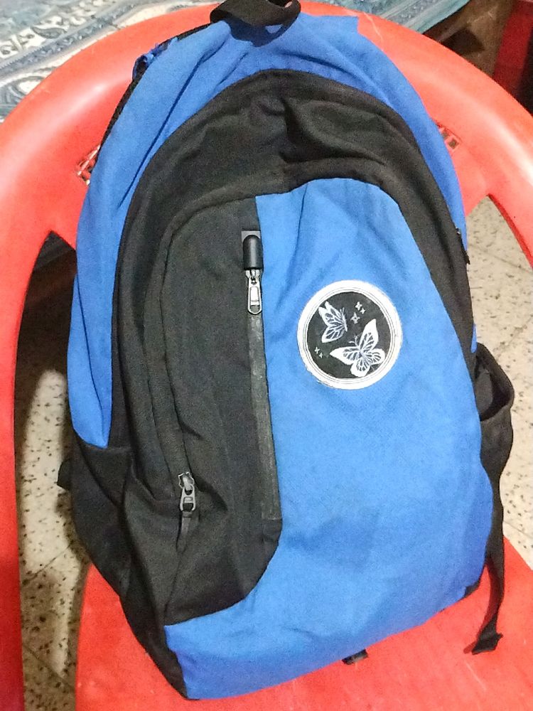 Blue And Black Backpack