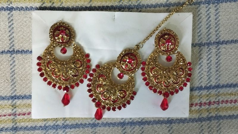 Red Beads & Kundan Artificial Jewelry