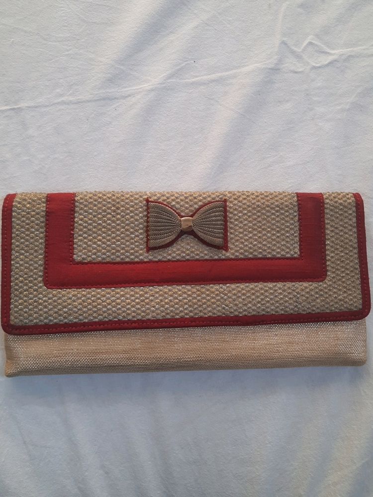 Golden N Red Clutch