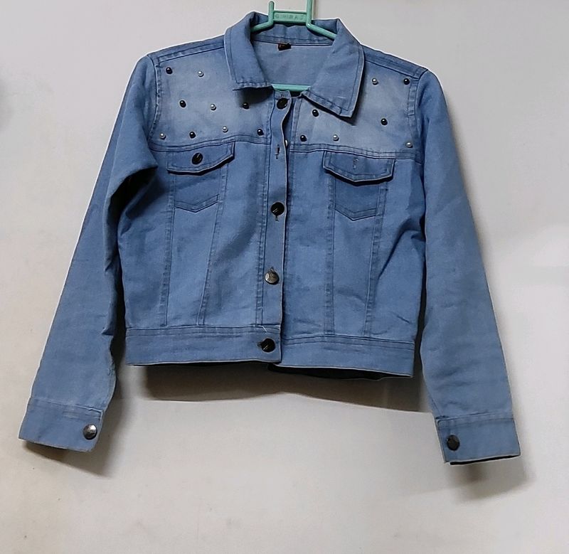 Stone Work Jeans Jacket