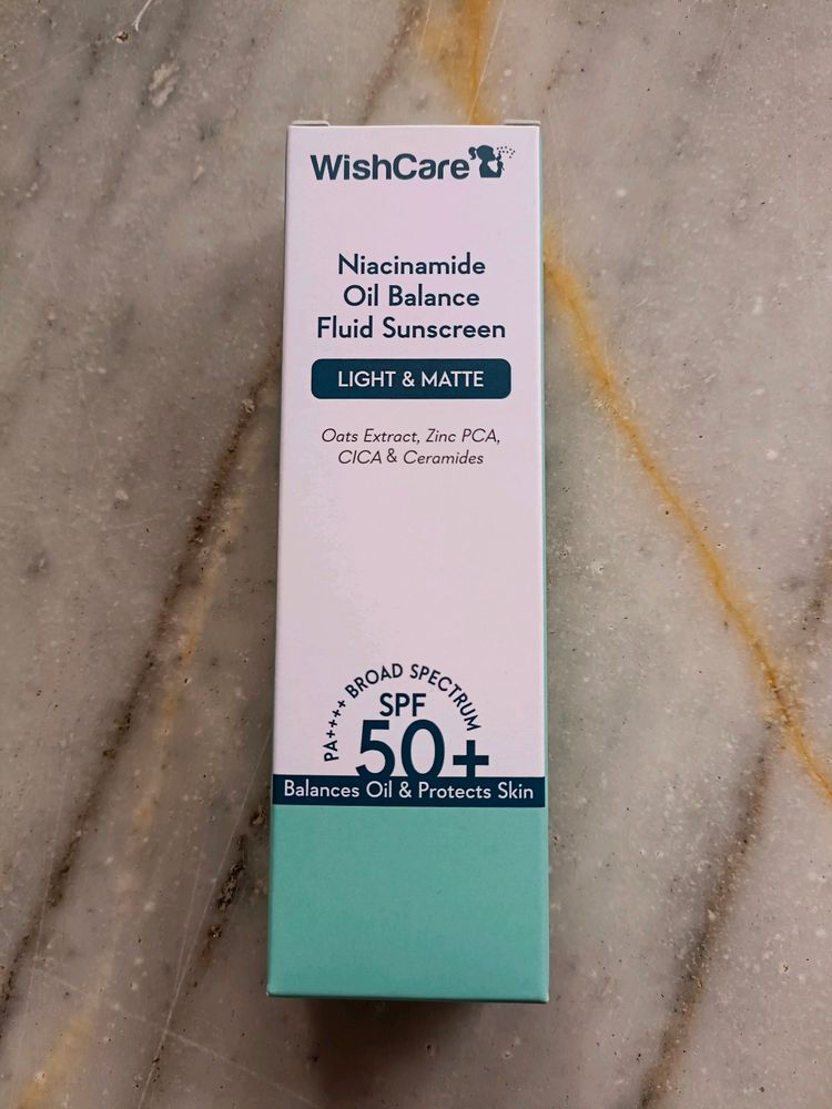 wishcare niacinamide oil balance fluid sunscreen