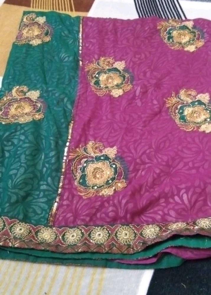 simmer work saree