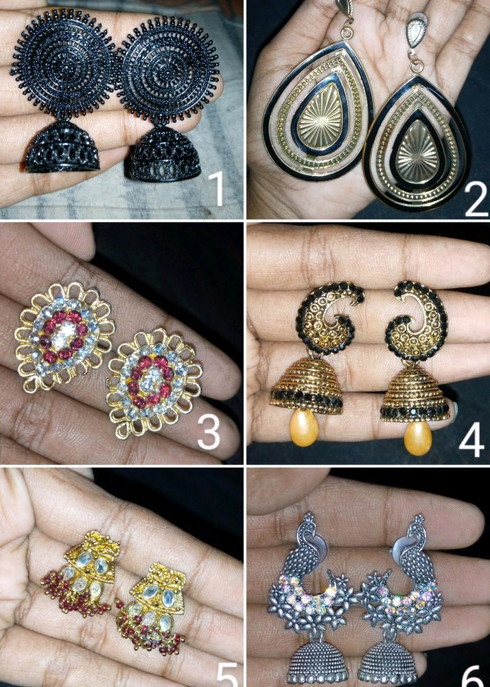 Six Pieces Ethnic Earrings Sets