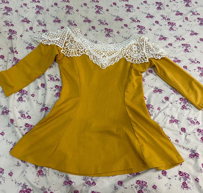 Mustard Flared Top |